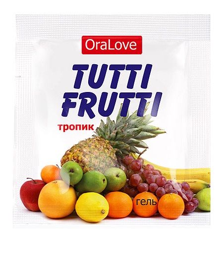 Пробник гель-смазки Tutti-frutti со вкусом тропических фруктов - 4 гр. - Биоритм - купить с доставкой в Сыктывкаре