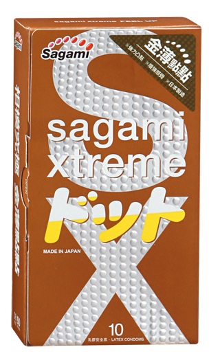 Презервативы Sagami Xtreme FEEL UP с точечной текстурой и линиями прилегания - 10 шт. - Sagami - купить с доставкой в Сыктывкаре