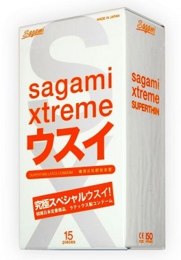 Ультратонкие презервативы Sagami Xtreme SUPERTHIN - 15 шт. - Sagami - купить с доставкой в Сыктывкаре