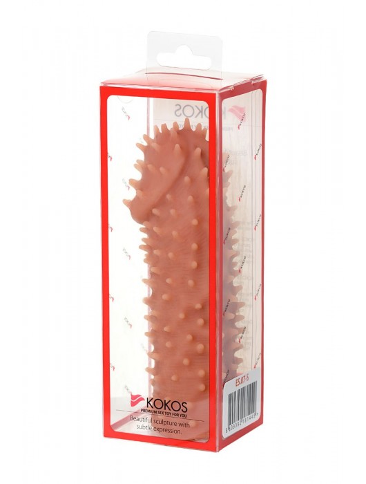 Телесная реалистичная насадка KOKOS Extreme Sleeve 07 с дополнительной стимуляцией - 12,7 см. - KOKOS - в Сыктывкаре купить с доставкой