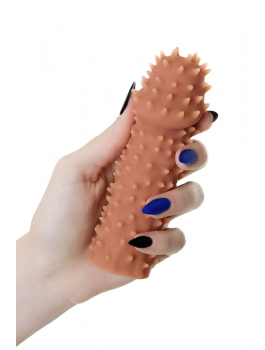 Телесная реалистичная насадка KOKOS Extreme Sleeve 07 с дополнительной стимуляцией - 12,7 см. - KOKOS - в Сыктывкаре купить с доставкой