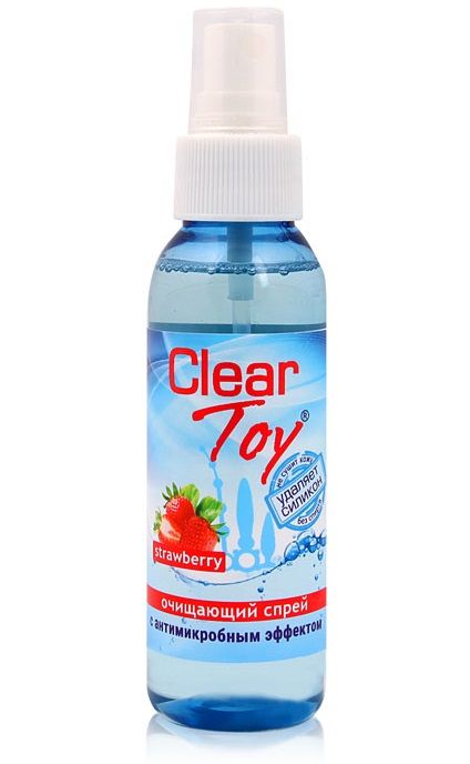 Очищающий спрей для игрушек CLEAR TOY Strawberry - 100 мл. - Биоритм - купить с доставкой в Сыктывкаре