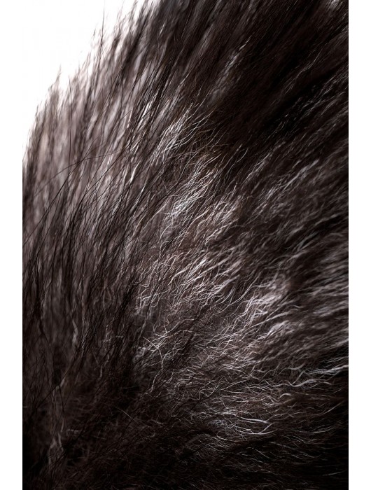 Серебристая металлическая анальная втулка с хвостом чернобурой лисы - размер S - ToyFa - купить с доставкой в Сыктывкаре