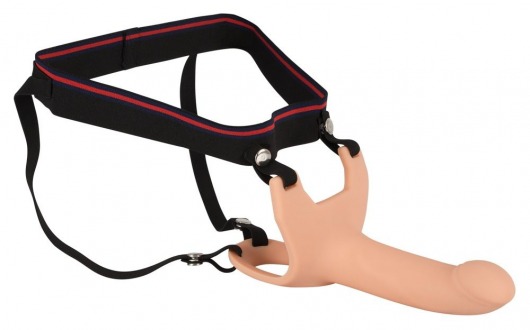 Силиконовый полый страпон на ремнях Silicone Strap-on - 16 см. - Orion - купить с доставкой в Сыктывкаре