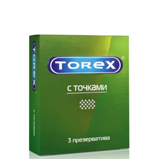 Текстурированные презервативы Torex  С точками  - 3 шт. - Torex - купить с доставкой в Сыктывкаре