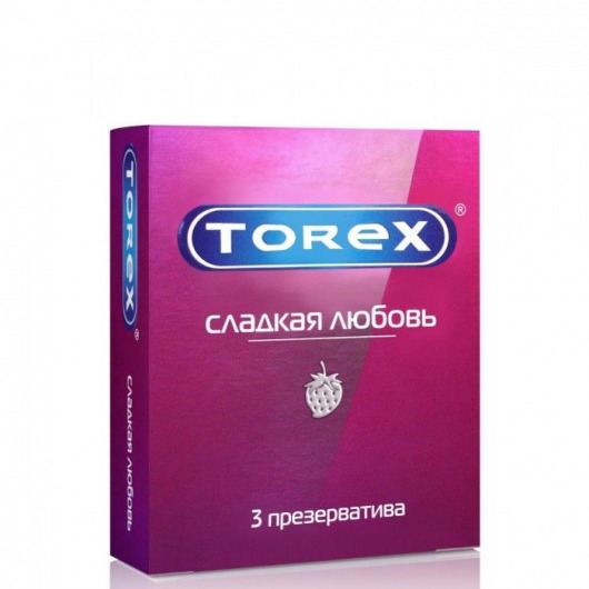 Презервативы Torex  Сладкая любовь  с ароматом клубники - 3 шт. - Torex - купить с доставкой в Сыктывкаре