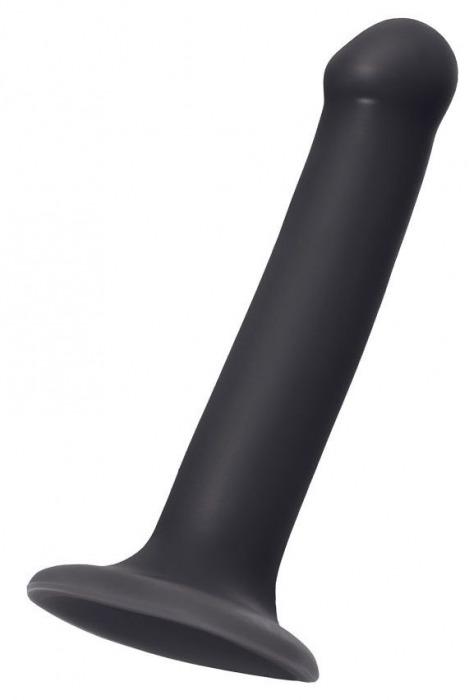 Черный фаллос на присоске Silicone Bendable Dildo M - 18 см. - Strap-on-me - купить с доставкой в Сыктывкаре