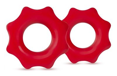 Набор из 2 красных фигурных эрекционных колец NUTZ - Blush Novelties - в Сыктывкаре купить с доставкой