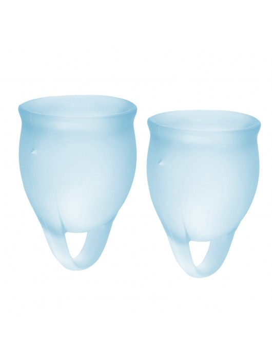 Набор голубых менструальных чаш Feel confident Menstrual Cup - Satisfyer - купить с доставкой в Сыктывкаре