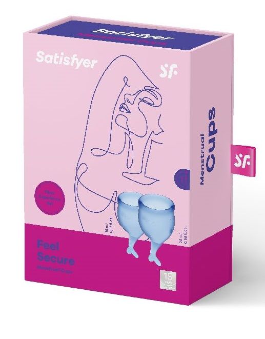 Набор синих менструальных чаш Feel secure Menstrual Cup - Satisfyer - купить с доставкой в Сыктывкаре