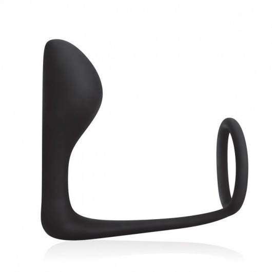 Стимулятор простаты с фиксацией эрекционным кольцом Prostate Gear - BlueLine - в Сыктывкаре купить с доставкой