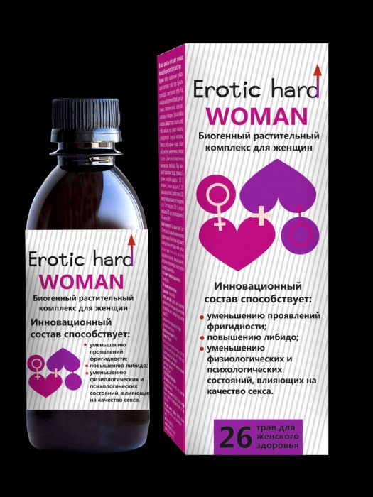 Женский биогенный концентрат для повышения либидо Erotic hard Woman - 250 мл. - Erotic Hard - купить с доставкой в Сыктывкаре