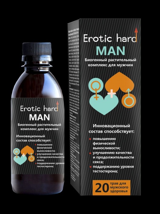 Мужской биогенный концентрат для усиления эрекции Erotic hard Man - 250 мл. - Erotic Hard - купить с доставкой в Сыктывкаре