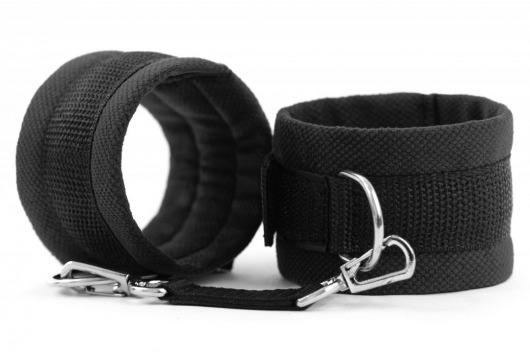 Черные наручники My rules на сцепке - БДСМ Арсенал - купить с доставкой в Сыктывкаре