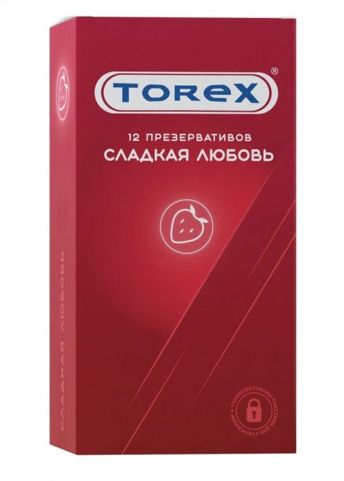 Презервативы Torex  Сладкая любовь  с ароматом клубники - 12 шт. - Torex - купить с доставкой в Сыктывкаре
