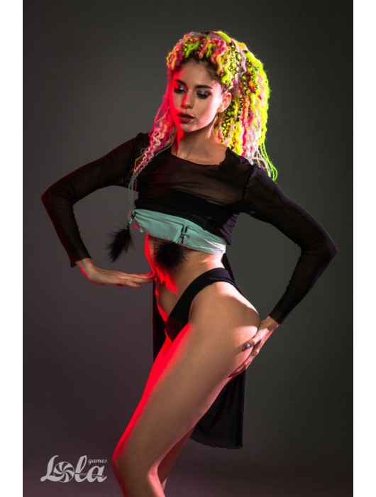 Зажимы на соски с черным пухом Euphoric - Lola Games - купить с доставкой в Сыктывкаре