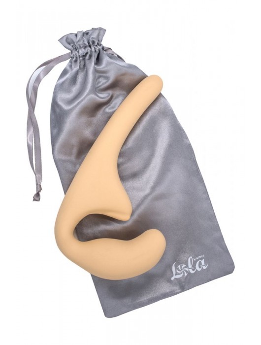 Бежевый безремневой страпон Seduction - 20,5 см. - Lola Games - купить с доставкой в Сыктывкаре