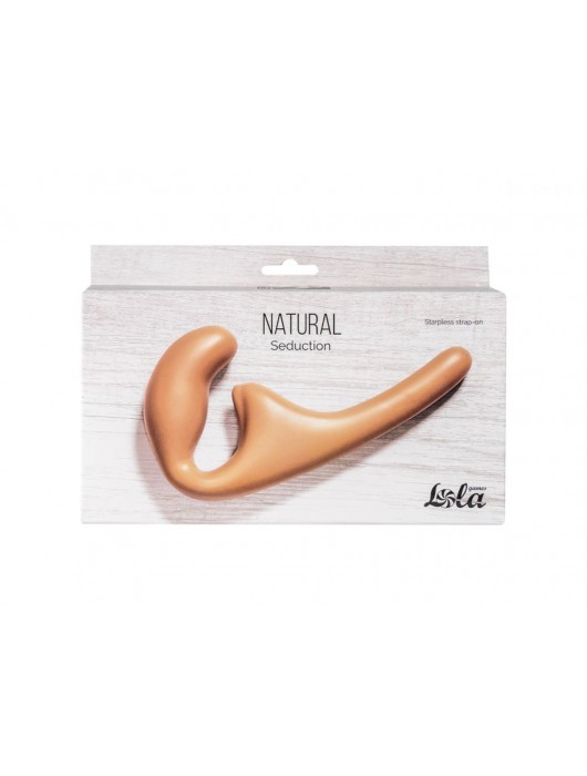 Бежевый безремневой страпон Seduction - 20,5 см. - Lola Games - купить с доставкой в Сыктывкаре