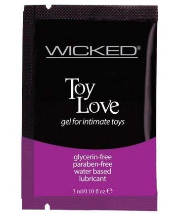 Лубрикант на водной основе для использования с игрушками WICKED Toy Love - 3 мл. - Wicked - купить с доставкой в Сыктывкаре