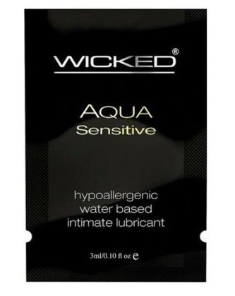 Мягкий лубрикант на водной основе WICKED AQUA Sensitive - 3 мл. - Wicked - купить с доставкой в Сыктывкаре