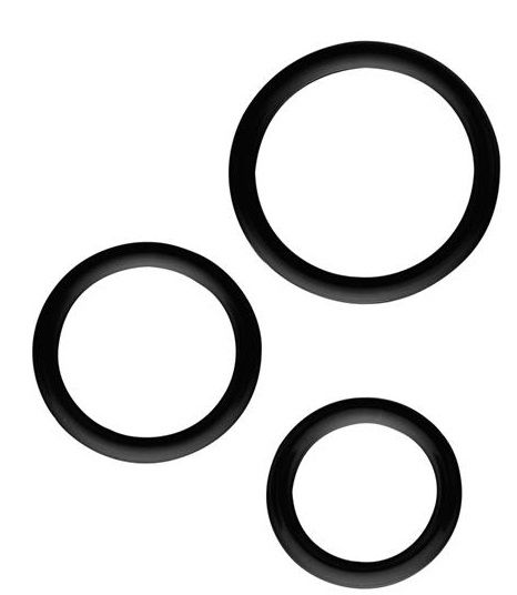 Набор из 3 эрекционных колец SILICONE COCKRINGS - Dream Toys - в Сыктывкаре купить с доставкой