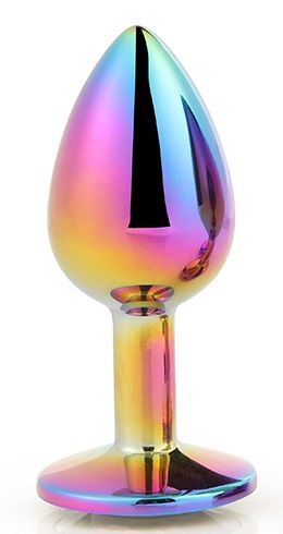 Голографическая анальная втулка с радужным кристаллом - 7,1 см. - Dream Toys - купить с доставкой в Сыктывкаре