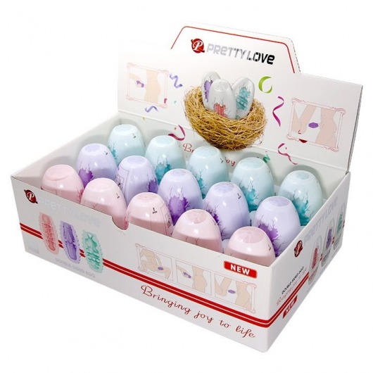 Набор из 15 мини-мастурбаторов Fantastic Egg Hard Boiled - Baile - в Сыктывкаре купить с доставкой