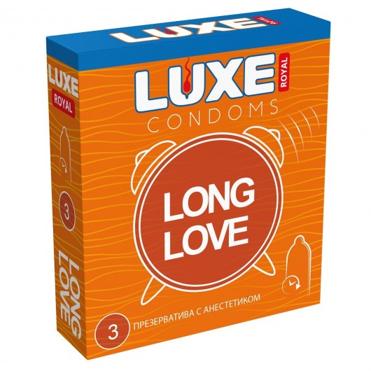 Презервативы с продлевающим эффектом LUXE Royal Long Love - 3 шт. - Luxe - купить с доставкой в Сыктывкаре