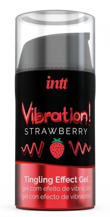 Жидкий интимный гель с эффектом вибрации Vibration! Strawberry - 15 мл. - INTT - купить с доставкой в Сыктывкаре