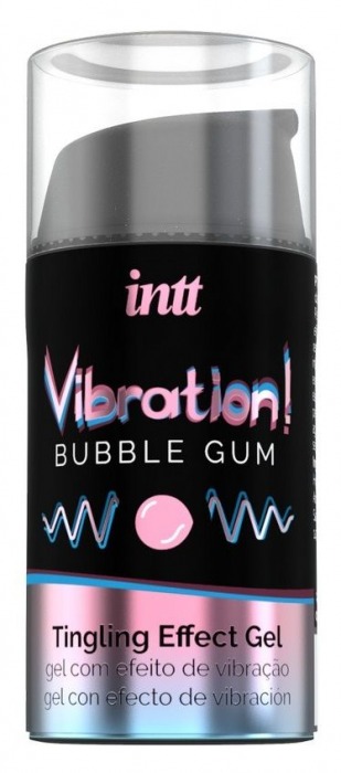 Жидкий интимный гель с эффектом вибрации Vibration! Bubble Gum - 15 мл. - INTT - купить с доставкой в Сыктывкаре