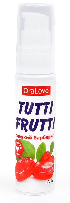 Гель-смазка Tutti-frutti со вкусом барбариса - 30 гр. - Биоритм - купить с доставкой в Сыктывкаре
