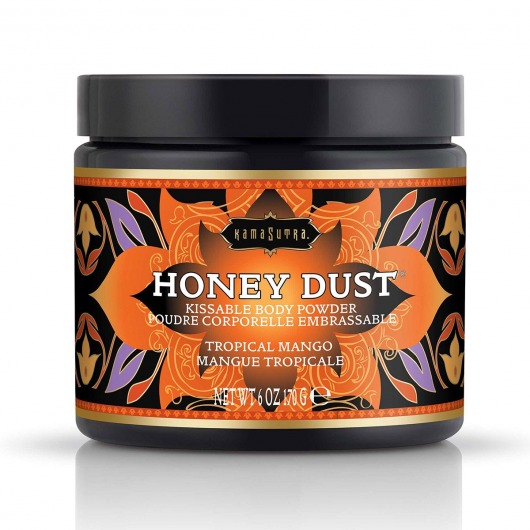 Пудра для тела Honey Dust Body Powder с ароматом манго - 170 гр. - Kama Sutra - купить с доставкой в Сыктывкаре