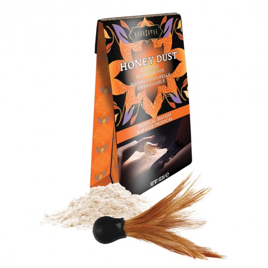 Пудра для тела Honey Dust Body Powder с ароматом манго - 28 гр. - Kama Sutra - купить с доставкой в Сыктывкаре