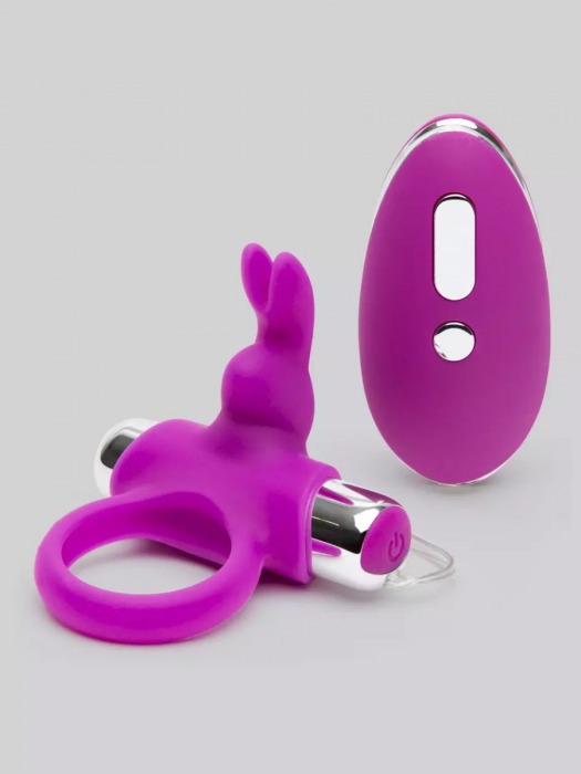 Лиловое виброкольцо с пультом ДУ Remote Control Cock Ring - Happy Rabbit - в Сыктывкаре купить с доставкой