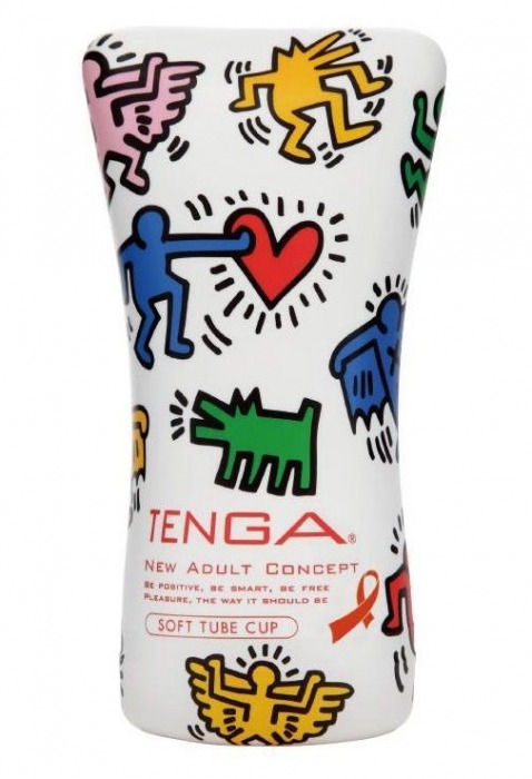 Мастурбатор-туба Keith Haring Soft Tube CUP - Tenga - в Сыктывкаре купить с доставкой