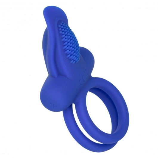 Синее перезаряжаемое эрекционное кольцо Silicone Rechargeable Dual Pleaser Enhancer - California Exotic Novelties - в Сыктывкаре купить с доставкой