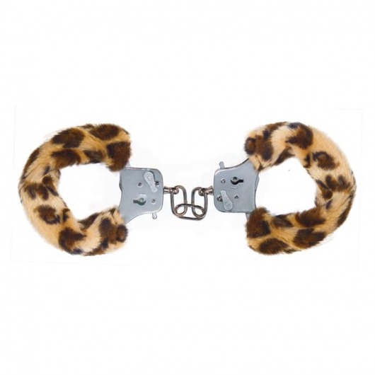 Наручники с леопардовым мехом Furry Fun Cuffs Leopard - Toy Joy - купить с доставкой в Сыктывкаре