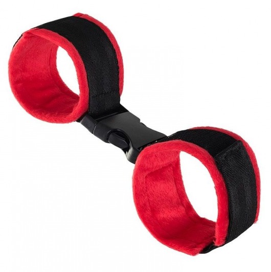 Красно-черные велюровые оковы Anonymo - ToyFa - купить с доставкой в Сыктывкаре Красно-черные велюровые оковы Anonymo - ToyFa - купить с доставкой в Сыктывкаре