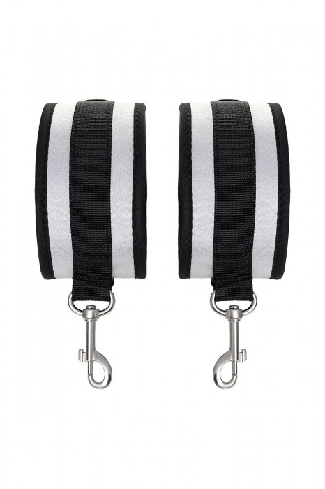 Серебристо-черные наручники Anonymo - ToyFa - купить с доставкой в Сыктывкаре