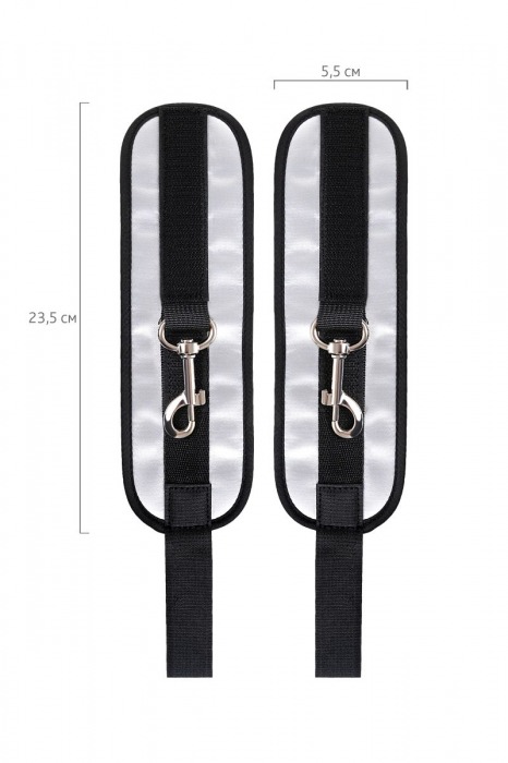 Серебристо-черные наручники Anonymo - ToyFa - купить с доставкой в Сыктывкаре