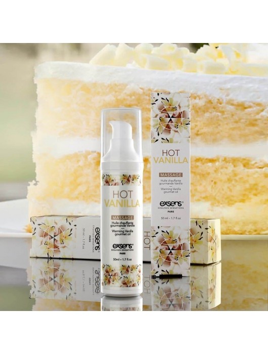 Разогревающее массажное масло с ароматом ванили Gourmet Hot Vanilla - 50 мл. - Exsens - купить с доставкой в Сыктывкаре