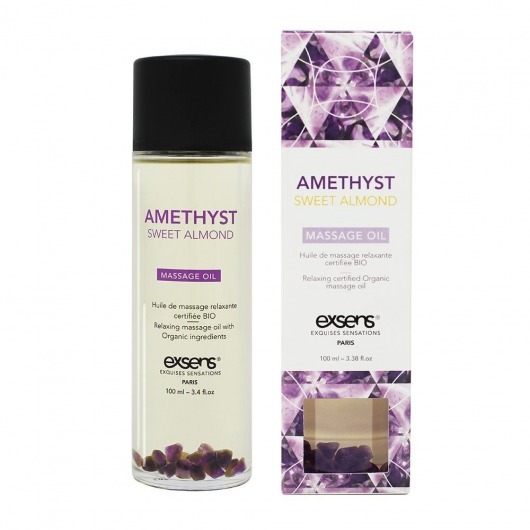 Органическое массажное масло AMETHYST SWEET ALMOND - 100 мл. - Exsens - купить с доставкой в Сыктывкаре