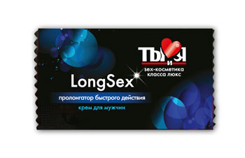 Пролонгирующий крем LongSex в одноразовой упаковке - 1,5 гр. - Биоритм - купить с доставкой в Сыктывкаре