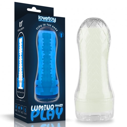 Светящийся в темноте мастурбатор Lumino Play Masturbator Ribbed - Lovetoy - в Сыктывкаре купить с доставкой