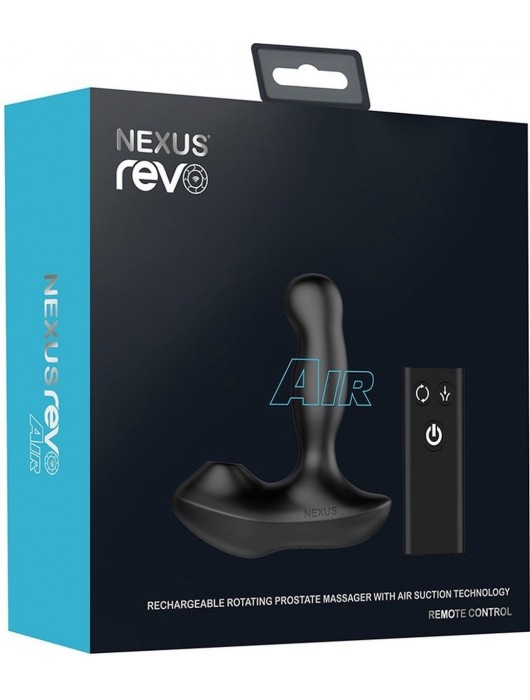 Черный вибратор-ротатор для стимуляции простаты Nexus Revo Air - Nexus Range - в Сыктывкаре купить с доставкой