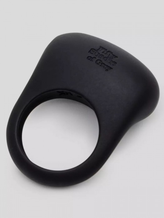 Черное эрекционное виброкольцо Sensation Rechargeable Vibrating Love Ring - Fifty Shades of Grey - в Сыктывкаре купить с доставкой