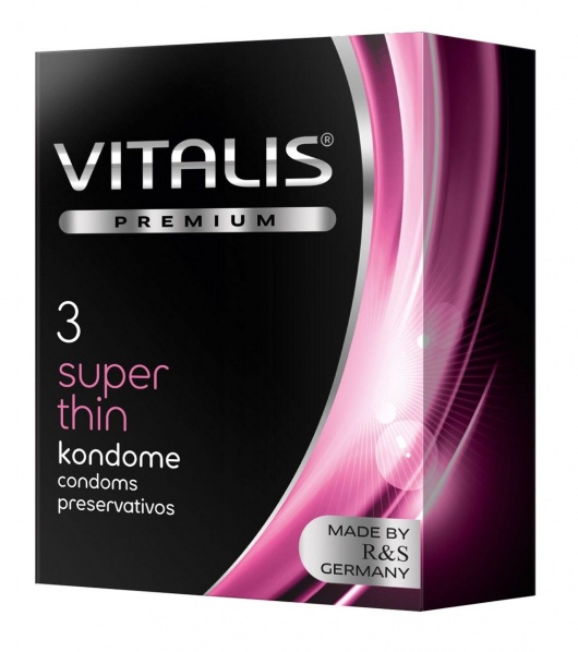 Ультратонкие презервативы VITALIS PREMIUM super thin - 3 шт. - Vitalis - купить с доставкой в Сыктывкаре