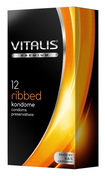 Ребристые презервативы VITALIS PREMIUM ribbed - 12 шт. - Vitalis - купить с доставкой в Сыктывкаре