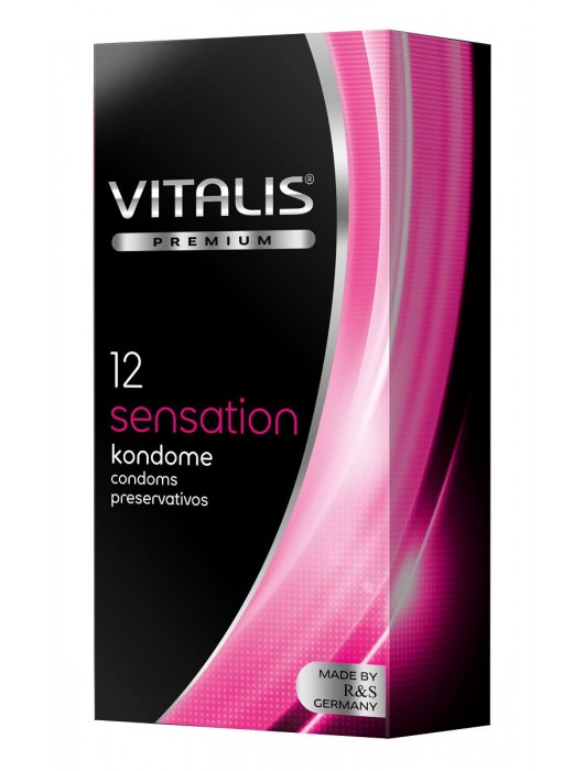 Презервативы VITALIS PREMIUM sensation с пупырышками и кольцами - 12 шт. - Vitalis - купить с доставкой в Сыктывкаре