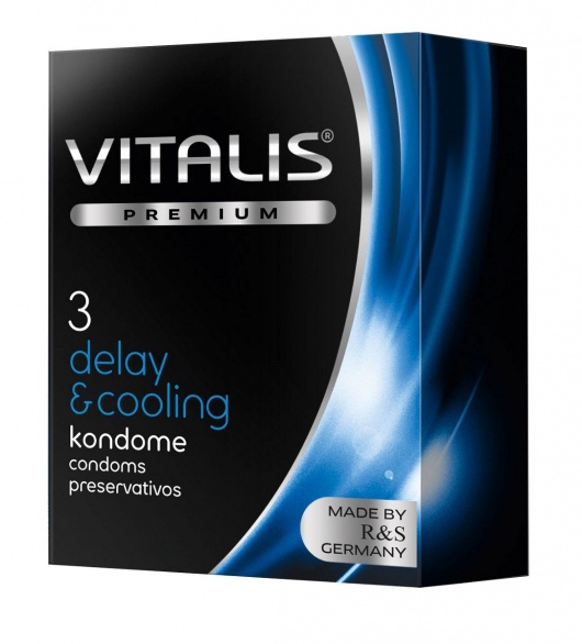 Презервативы VITALIS PREMIUM delay   cooling с охлаждающим эффектом - 3 шт. - Vitalis - купить с доставкой в Сыктывкаре